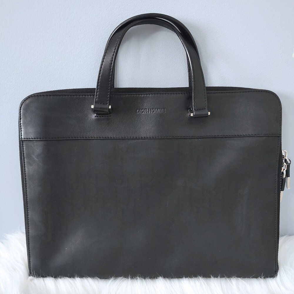Dior Homme Trotter canvas leather laptop business bag Y2K Hedi Slimane EUC